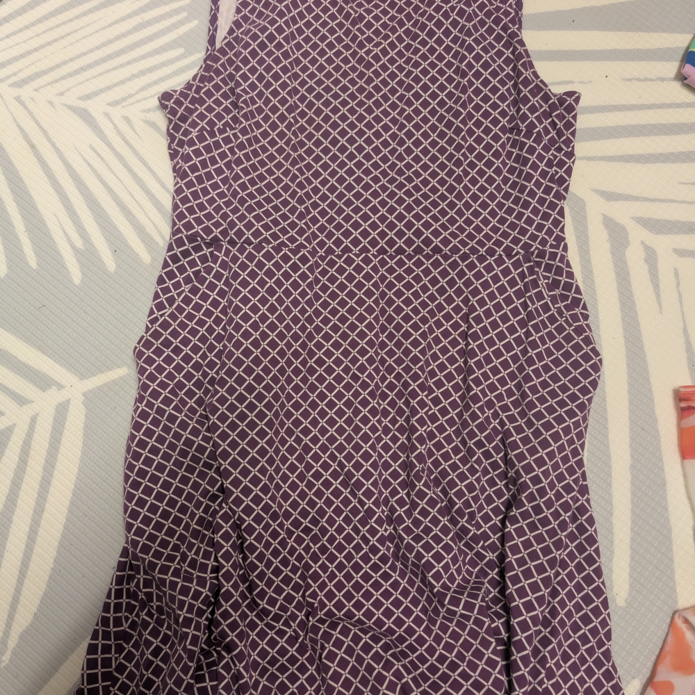 Purple Geometric Women's Dress
